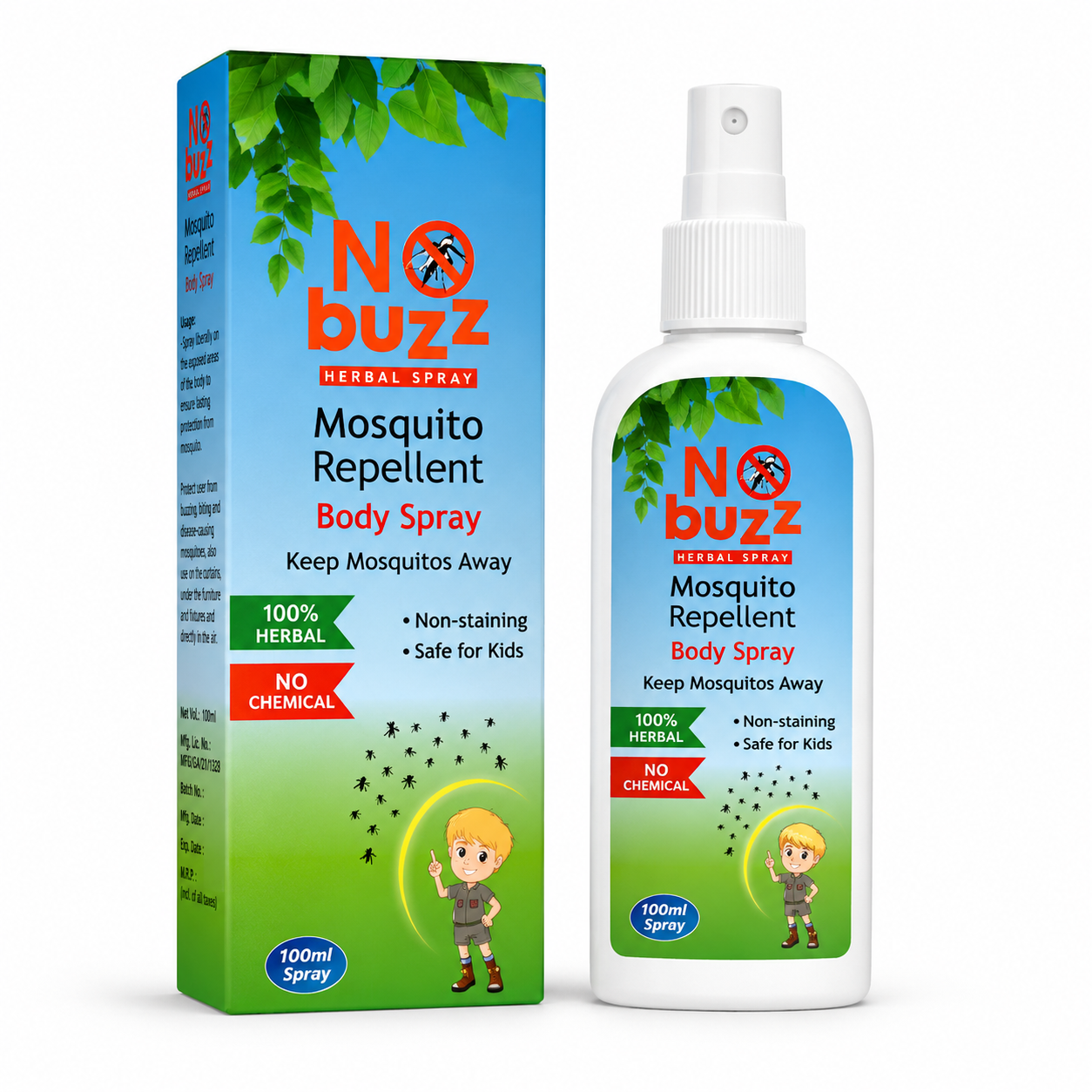 NO buzz Mosquito Repellent Body Spray 100ml