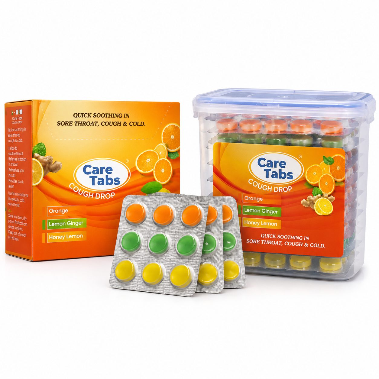 Care Tabs Cough Drop Blister Pack
